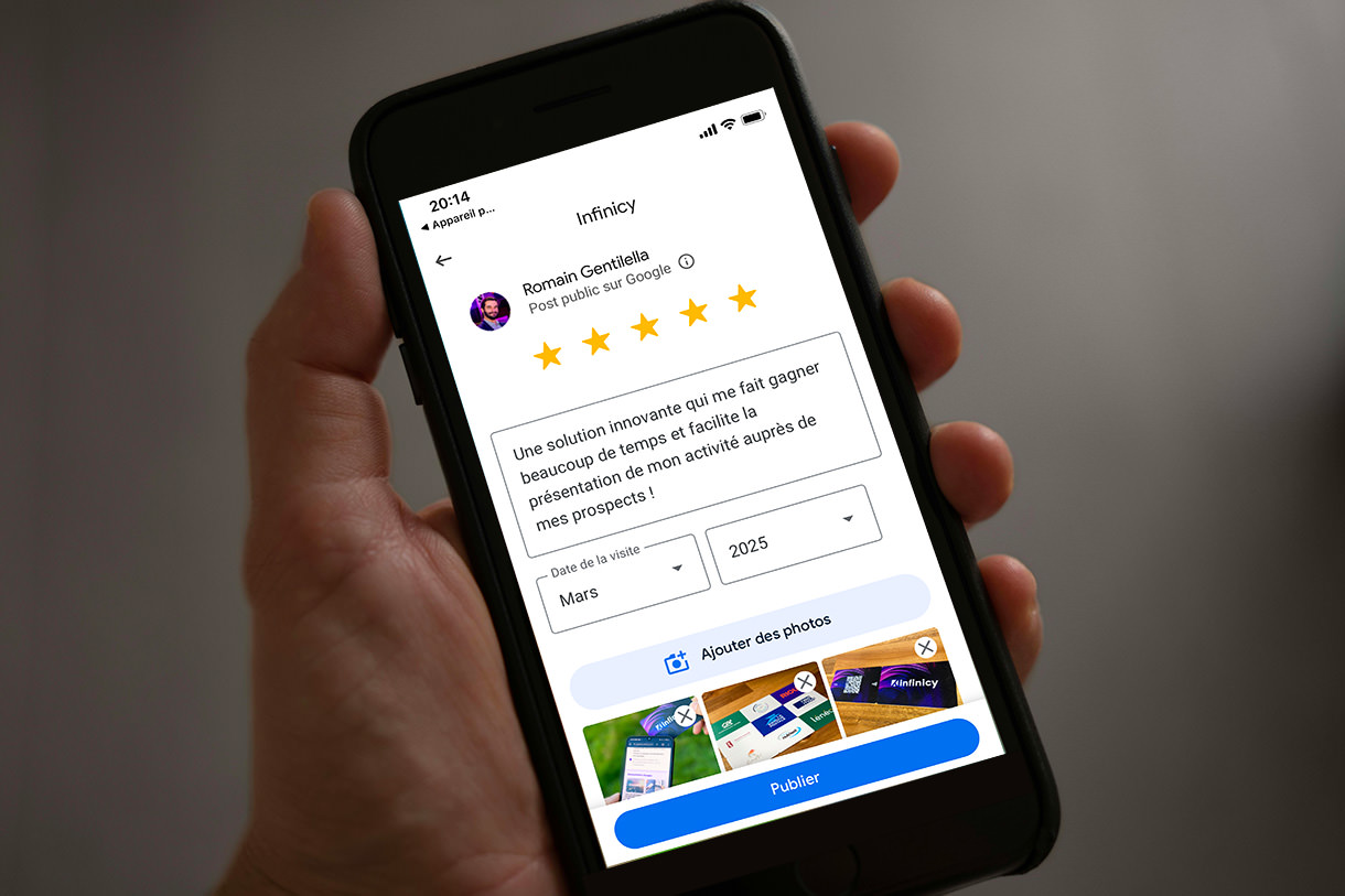 Récupérez des avis Google facilement via Infinicy