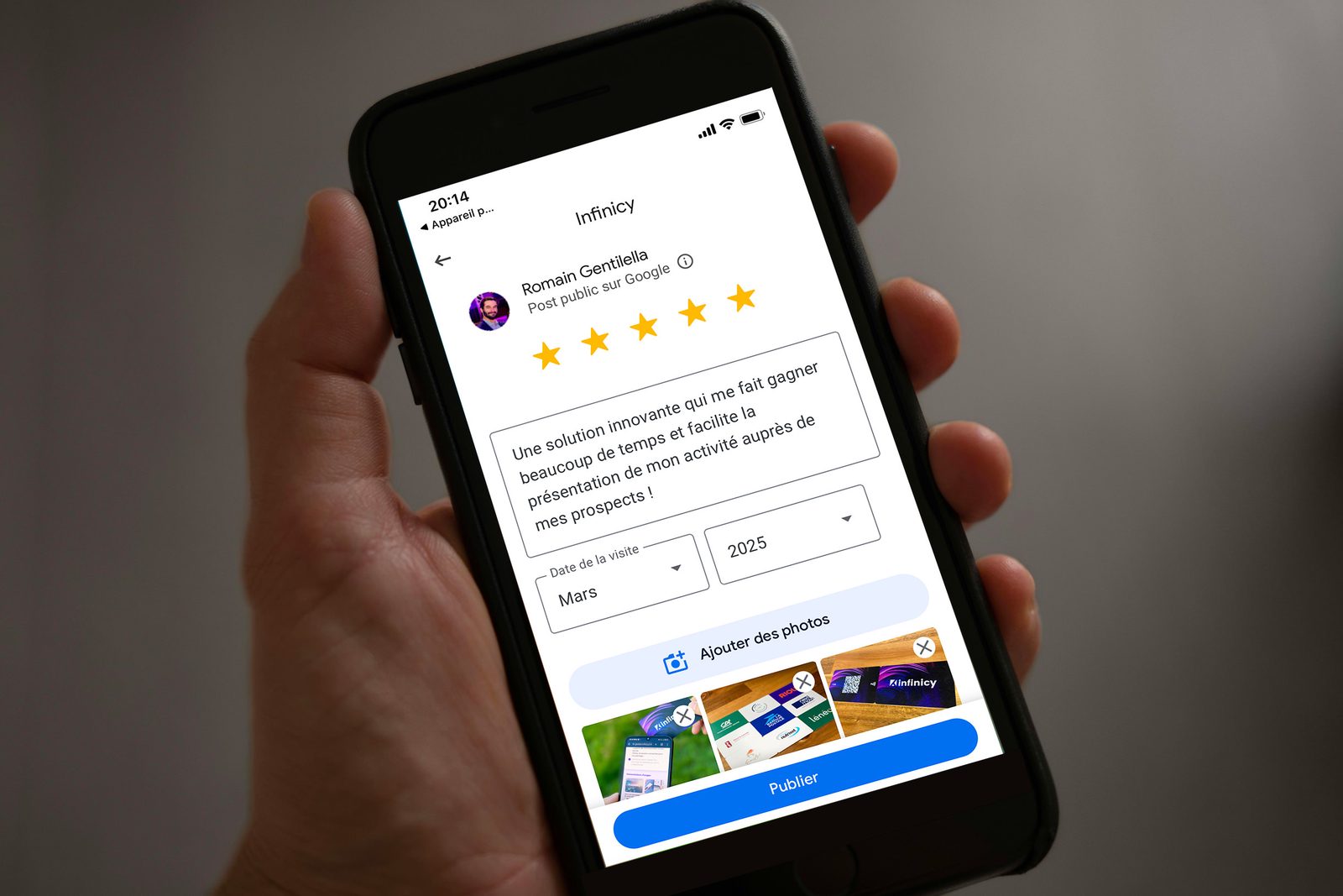 Récupérez des avis Google facilement via Infinicy