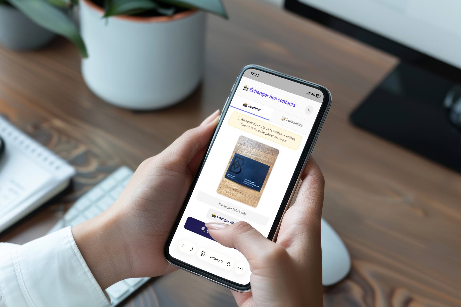 Échangez vos coordonnées avec vos interlocuteurs via Infinicy
