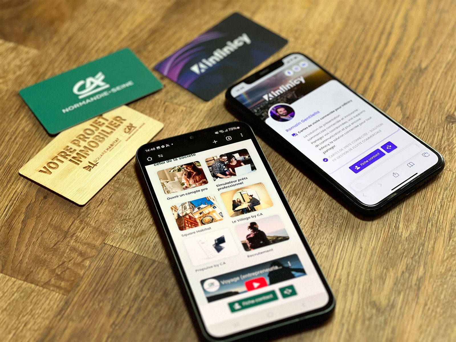Interface Infinicy pensée pour mettre en valeur la solution