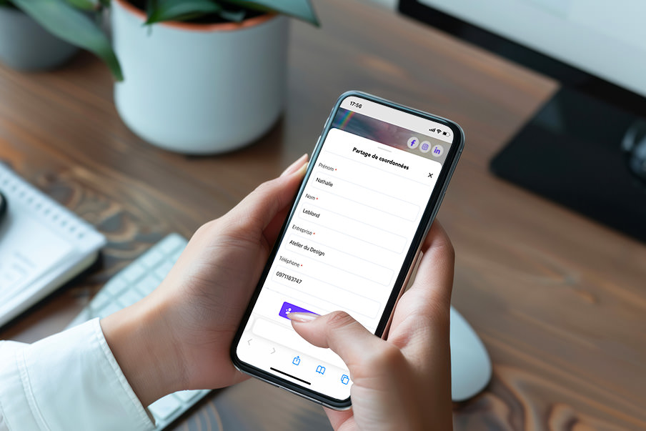 Échangez vos coordonnées avec vos interlocuteurs via Infinicy